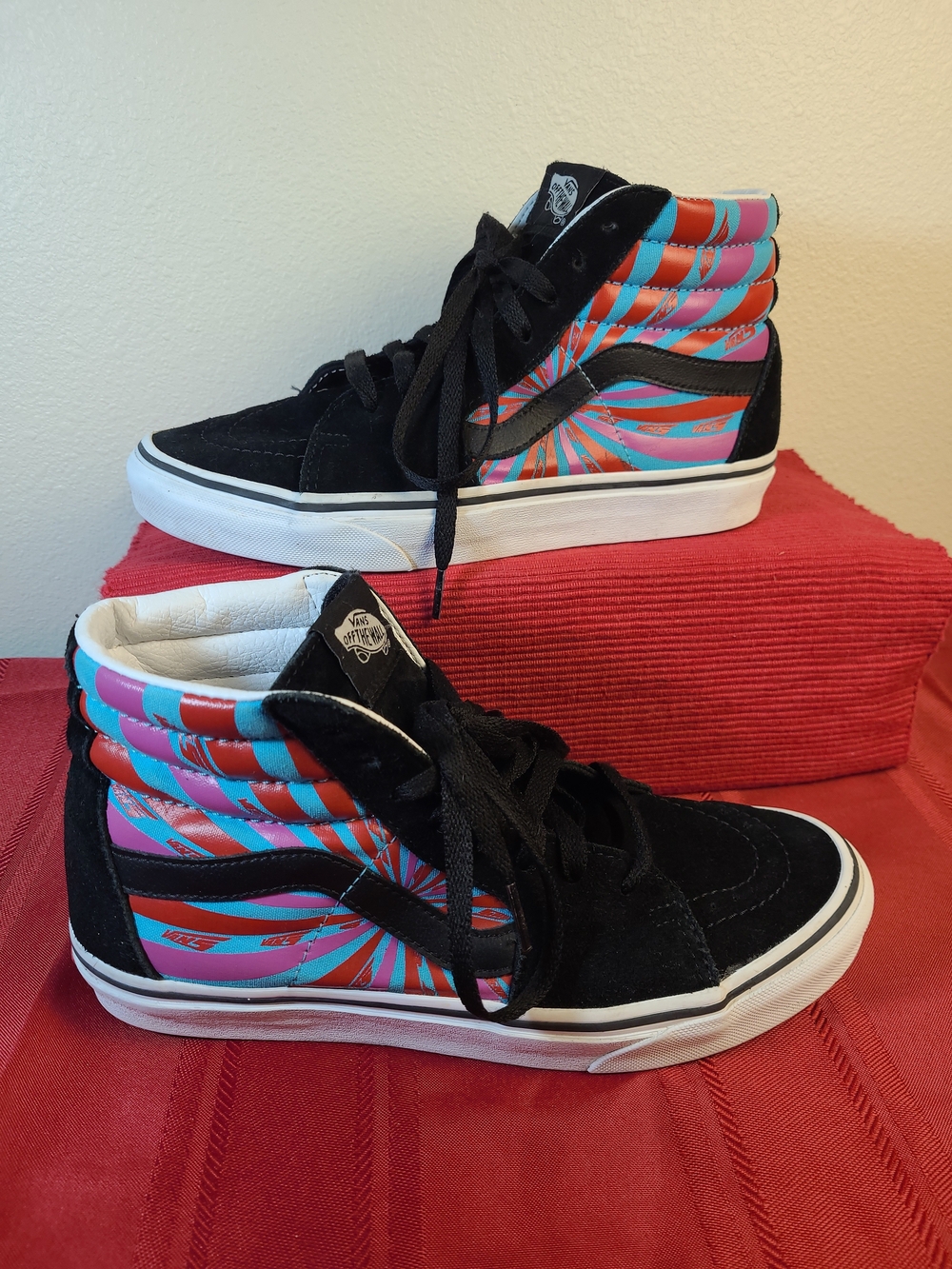 Vans Sk8-Hi Retro Mart High Top Sneakers - Black with Color Mens 6.5 Womens 8